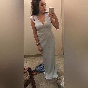 Calvin Klein Metallic Sleeveless Evening Dress